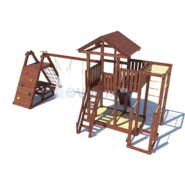 Детская деревянная игровая площадка для улицы дачи CustWood Active 2