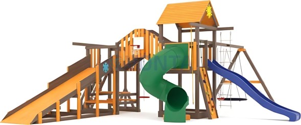 Всесезонная площадка IgraGrad С Мостик 1 с трубой SF1