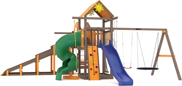 Всесезонная площадка IgraGrad С Мостик 1 с трубой SF1