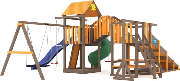 Всесезонная площадка IgraGrad С Мостик 1 с трубой SF1