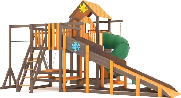 Всесезонная площадка IgraGrad С Мостик 1 с трубой SF1