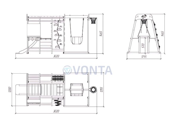 Детский комплекс Савушка Непоседа 8 nero
