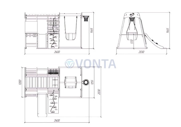 Детский комплекс Савушка Непоседа 8 nero