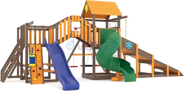 Всесезонная площадка IgraGrad С Мостик 1 с трубой SF2