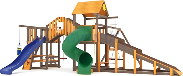 Всесезонная площадка IgraGrad С Мостик 1 с трубой SF2