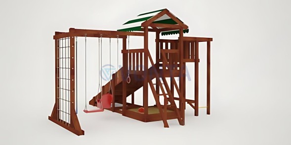 Детская площадка Савушка Мастер 4 (Махагон) 4 сезона