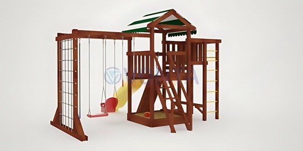 Детская площадка Савушка Мастер 4 (Махагон) 4 сезона