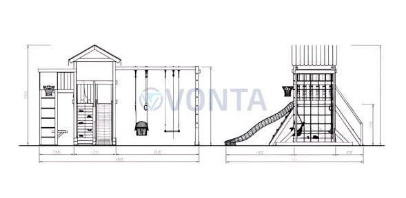 Детская площадка Савушка Мастер 4 (Махагон) 4 сезона