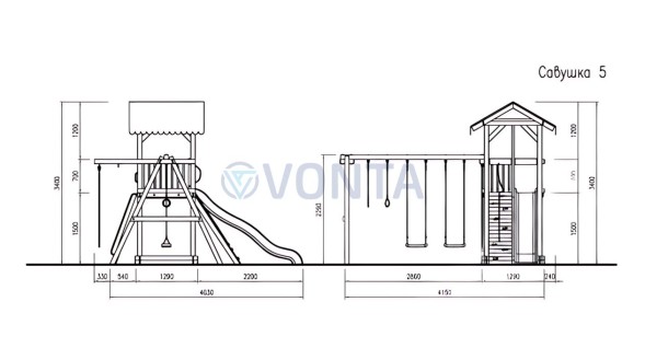 Детская площадка Савушка 4 Сезона 2