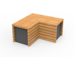 Скамейка «Тетрис» угловая, 123.28.02