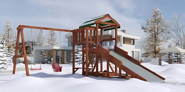 Детская площадка Савушка Мастер 2 (Махагон) 4 сезона