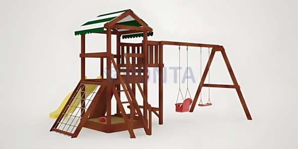 Детская площадка Савушка Мастер 2 (Махагон) 4 сезона