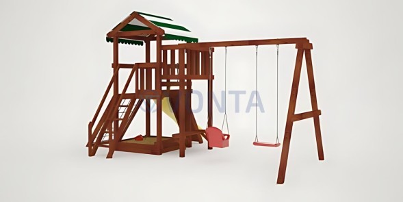 Детская площадка Савушка Мастер 2 (Махагон) 4 сезона