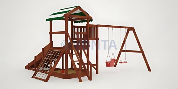 Детская площадка Савушка Мастер 2 (Махагон) 4 сезона