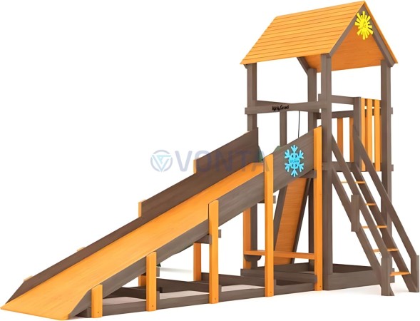 Всесезонная площадка IgraGrad С Tower со скалодромом SF2