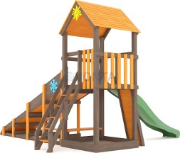 Всесезонная площадка IgraGrad С Tower со скалодромом SF2