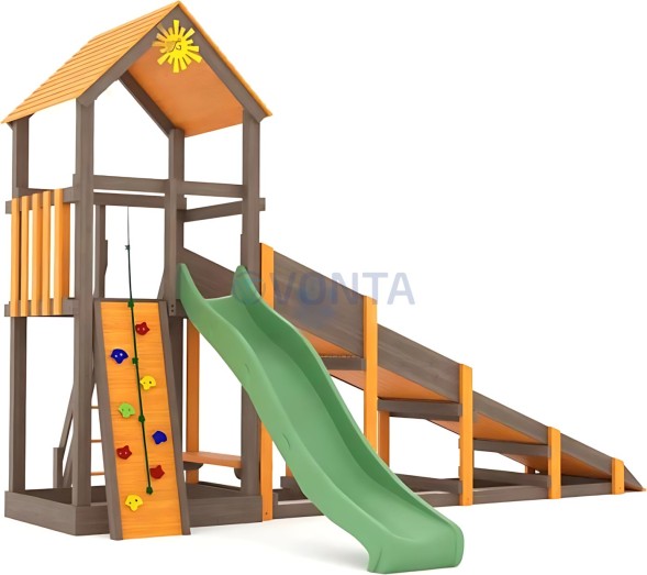 Всесезонная площадка IgraGrad С Tower со скалодромом SF2