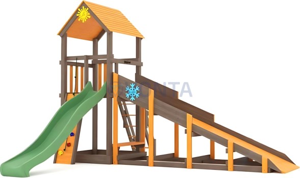 Всесезонная площадка IgraGrad С Tower со скалодромом SF2