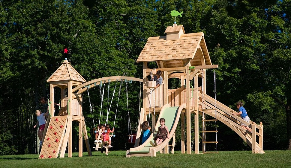 Эко-дизайн и природные материалы детских площадок