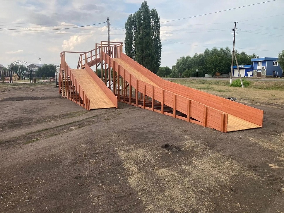 Зимняя горка Кузбас г. Осинники