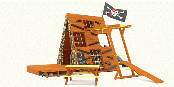 Спортивный домик Савушка База-5 (Милитари) со столиком