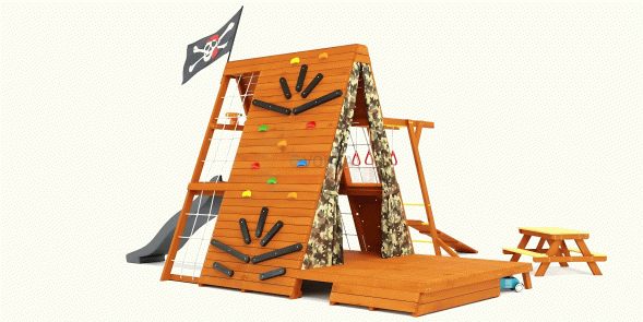 Спортивный домик Савушка База-5 (Милитари) со столиком