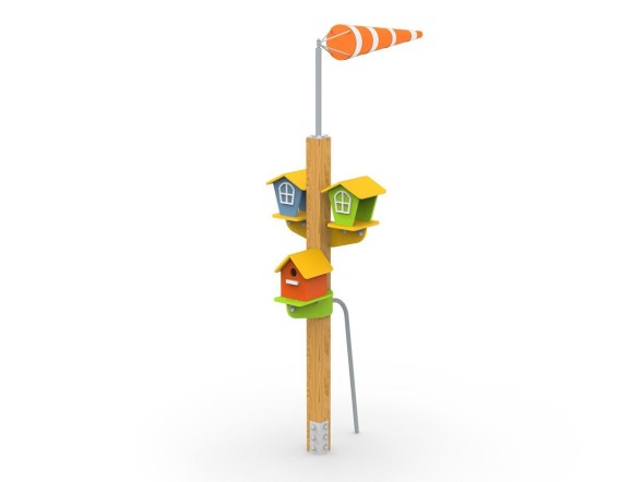 Ветроуказатель со скворечниками (Стойка из бруса), 330.10