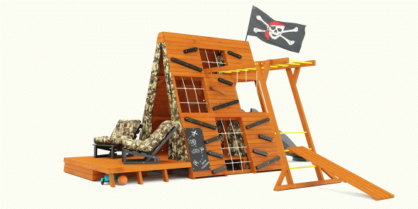 Спортивный домик Савушка База-5 (Милитари) с креслами