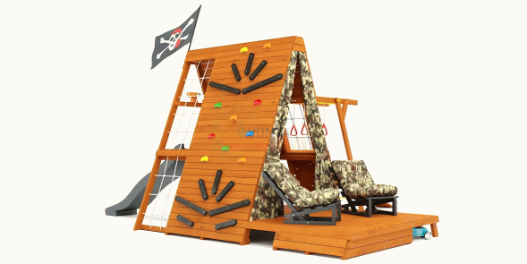 Спортивный домик Савушка База-5 (Милитари) с креслами