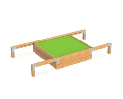 Песочница со сдвижной крышкой «Эко»