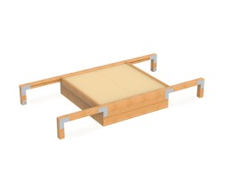 Песочница со сдвижной крышкой «Эко»