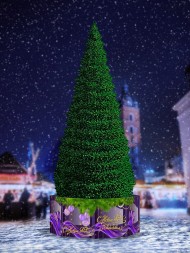 Комплект ограждений для каркасной ели, Фиолетовая тема