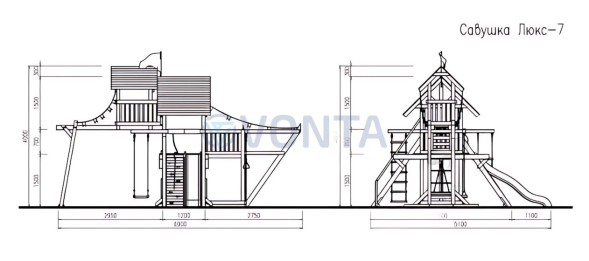 Детская площадка Савушка Люкс 7