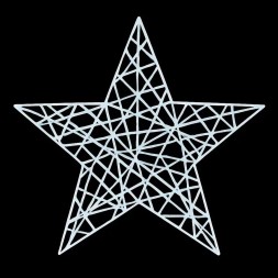 Светодиодная фигура Звезда 2D 50 см.