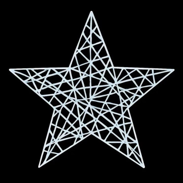 Светодиодная фигура Звезда 2D 50 см.