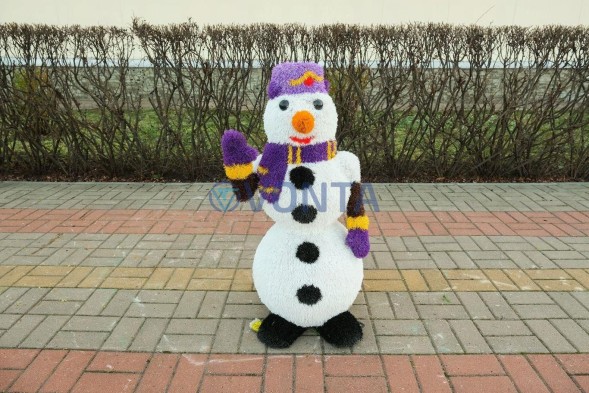 Топиари снеговик Сноу, h=100 см — газон Eco