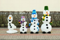 Топиари снеговик Сноу, h=100 см — газон Eco