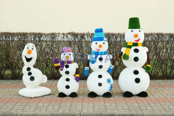 Топиари снеговик Сноу, h=100 см — газон Eco