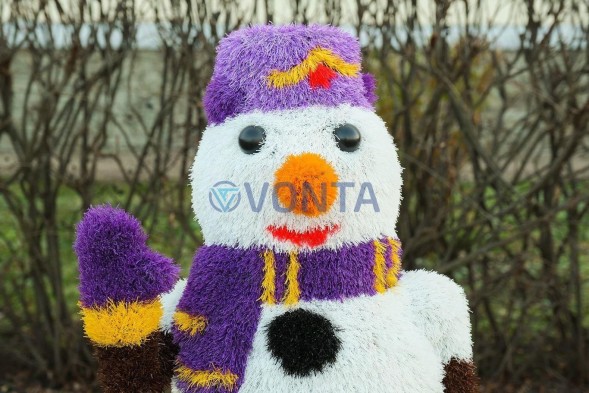 Топиари снеговик Сноу, h=100 см — газон Eco