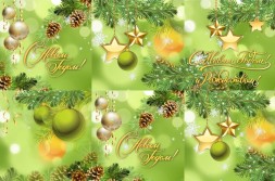 Комплект ограждений для каркасной ели, Зеленая тема