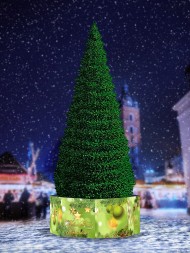 Комплект ограждений для каркасной ели, Зеленая тема