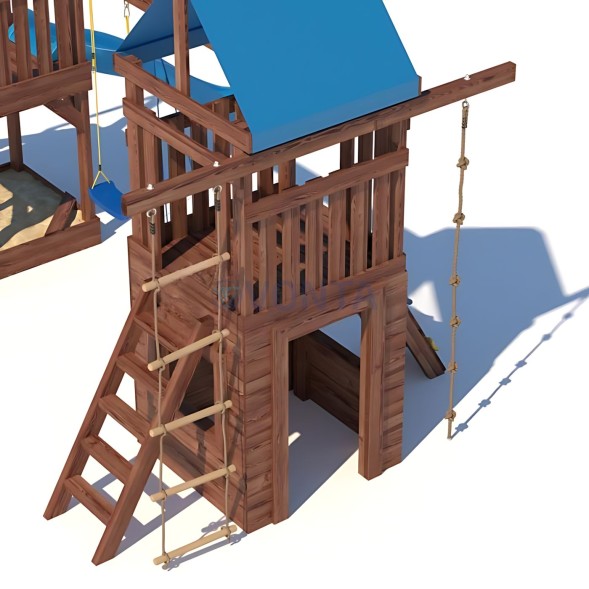 Детская деревянная игровая площадка для улицы дачи CustWood Scout SC9