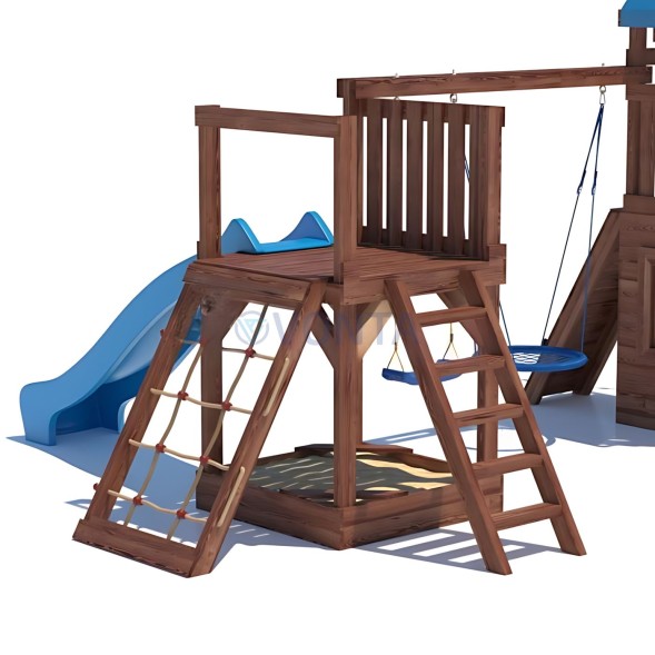 Детская деревянная игровая площадка для улицы дачи CustWood Scout SC9