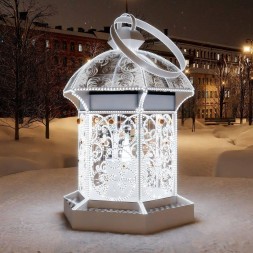 Светодиодная фотозона Фонарь Свет надежды серебряный 2.96 м., (3DGR629)