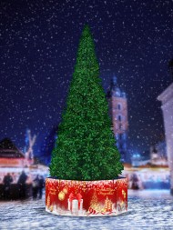 Комплект ограждений для каркасной ели, Красная тема