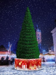 Комплект ограждений для каркасной ели, Красная тема