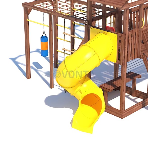 Детская деревянная игровая площадка для улицы дачи CustWood Active 14