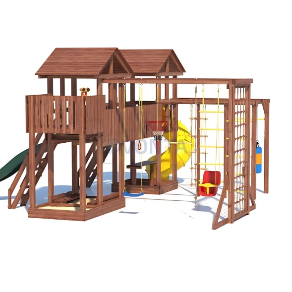 Детская деревянная игровая площадка для улицы дачи CustWood Active 14