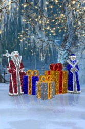 Новогодняя фотозона «Дед Мороз и Снегурочка с подарками»