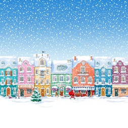 Комплект ограждений для каркасной ели, Зимний город